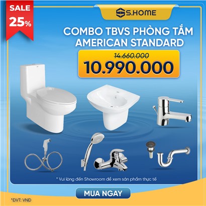 Avata Combo trọn bộ TBVS phòng tắm AMERICAN STANDARD